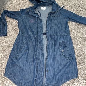 Old navy long denim jacket